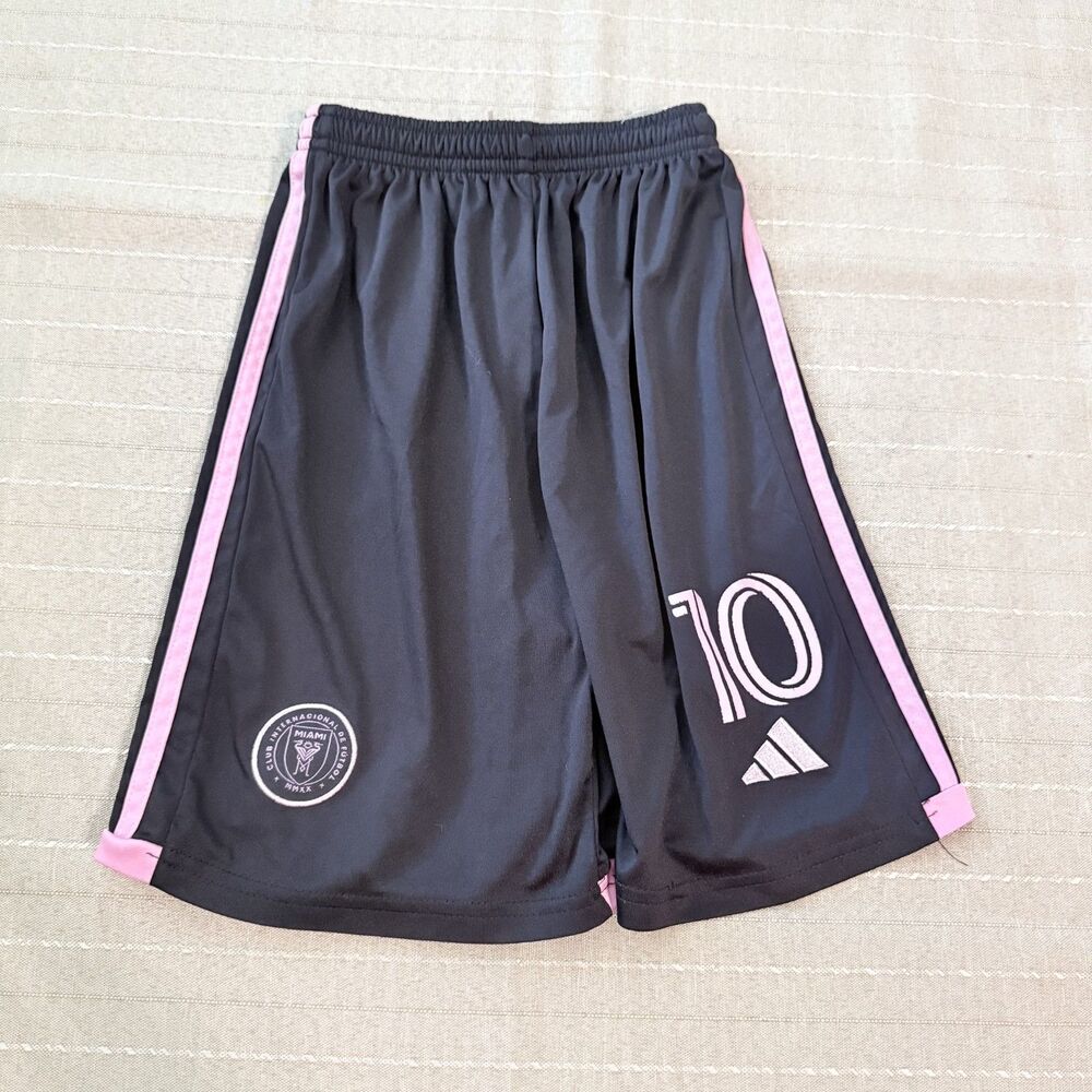 Black Messi Shorts Size 7 Great Conditon Boys